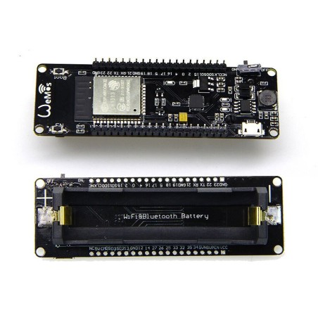 WEMOS-ESP32 Wi-Fi + Bluetooth IOT Microcontroller with 18650 battery holder